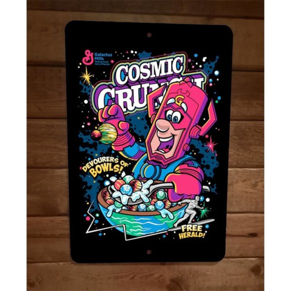 Galactus‎ Mills Cosmic Crunch Cereal Marvel Comics Parody 8x12 Metal Wall Sign